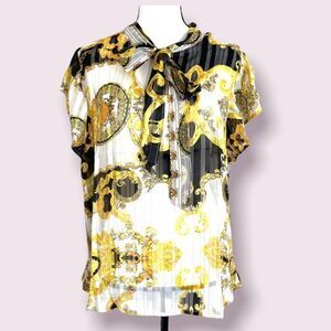 Dalin Tied Neck Scarf Print Blouse